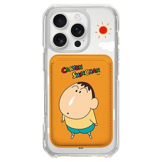 Design Skin 蠟筆小新 MagSafe 手機殼 + 皮革口袋套組