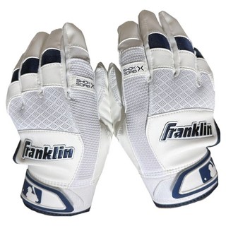 Franklin SHOK SORB系列棒球手套雙手佩戴組 20926, 1套, 白色+海軍