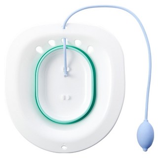 YUNMI 免蹲馬桶坐浴盆/月子護理盆/產婦坐浴盆/通用式馬桶坐盆/痔瘡泡盆/術後護理盆 孕婦/老人, 1個, 綠色