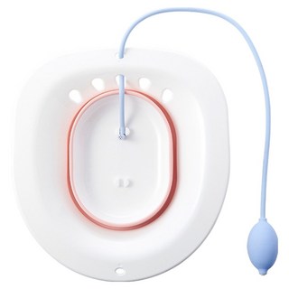 YUNMI 免蹲馬桶坐浴盆/月子護理盆/產婦坐浴盆/通用式馬桶坐盆/痔瘡泡盆/術後護理盆 孕婦/老人, 1個, 粉色