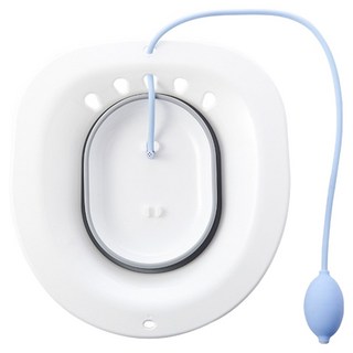 YUNMI 免蹲馬桶坐浴盆/月子護理盆/產婦坐浴盆/通用式馬桶坐盆/痔瘡泡盆/術後護理盆 孕婦/老人, 1個, 灰色