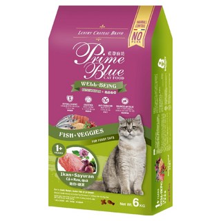 LCB 藍帶廚坊 化毛配方健康挑嘴貓糧, 1袋, 6kg, 魚肉 + 纖蔬