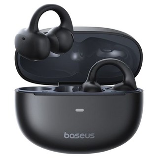 Baseus Bowie系列 OL 開放式真無線藍牙耳機 含簡易充電 + 傳輸線USB-Type-C 0.3m, 星際黑 新LOGO, MC1