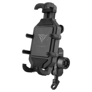 Motowolf 減震鋁合金手機支架 鏡座款, 黑色, GP-121U
