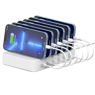 수피 LED 6포트 PD PPS 고속 멀티충전기 CS60PD, 화이트, 1개