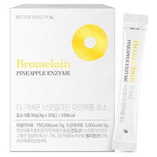 더존건강 배럴헬스 더 가벼운 브로멜라인 파인애플 효소 30p, 90g, 1개
