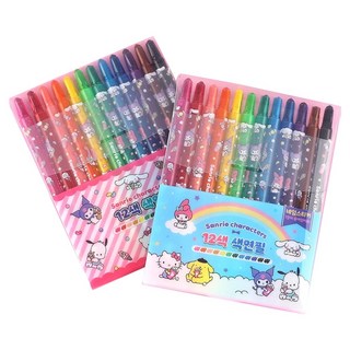 산리오캐릭터즈 색연필 2종 세트, 12색, 2세트