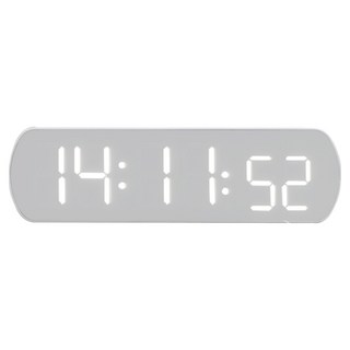LIBERTY 利百代 LED鏡面聲控多功能貪睡電子鬧鐘 LY-2026CL, 白色