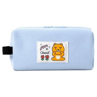 Kakao Friends Say Cheese 大方形 Ryan 鉛筆盒, 1個, 藍色