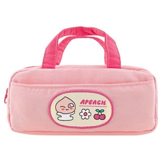 KAKAO FRIENDS Say Cheese 手提屁桃鉛筆盒, 1個, 粉紅色