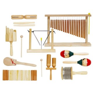 Kes.B 優質實木打擊樂器10件組, 1組, 原木色