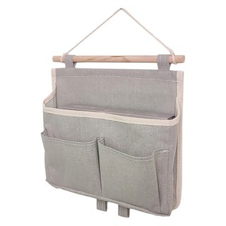 小麥購物 棉麻壁掛收納袋 L2302, 灰色