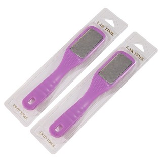 Kelbon 不鏽鋼彩色後腳跟足部去角質器 紫色, 2個, 1入, 100g