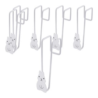 小麥購物 兔子造型門後掛勾 L2304, 6個, 白色