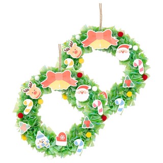minhwashop 保麗龍聖誕花圈製作套組 S2301160, 2套, 混合色