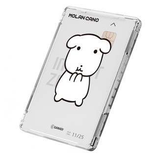 MOLAN CANO Ganadi設計MagSafe 2倍磁吸透明卡片包, 1個, 嚼嚼