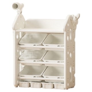lilikoko 哩哩摳摳 魔法屋收納架 組合二, 玉蓮白, 4層