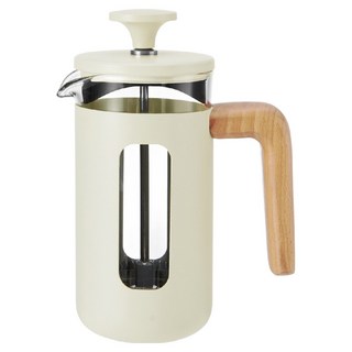 LA CAFETIERE Pisa 法式濾壓壺 米白色, 1個, 法式濾壓壺 + 備用濾網 + 咖啡匙