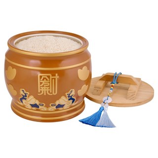 命運好好玩 2025乙巳蛇年新色 手工陶瓷 湯鎮瑋 八方來財貔貅米甕 + 平安錢流蘇吊飾 開運/守財/財庫 8110834, 1個, 咖啡色