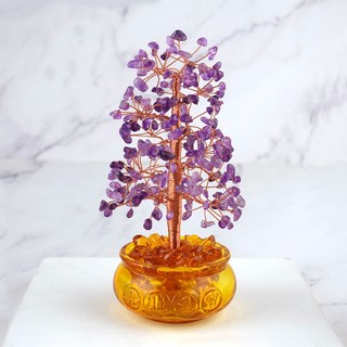 命運好好玩 湯鎮瑋 紫晶招貴搖錢樹燈 8110775, 紫色, 1個