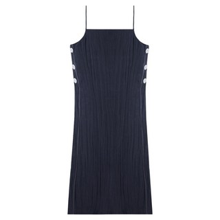 MIXXO 女款開衩無袖長版洋裝, 60 炭灰色