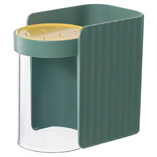 小麥購物 L2331 壁掛式牙刷架 附漱口杯, 1個, 綠色