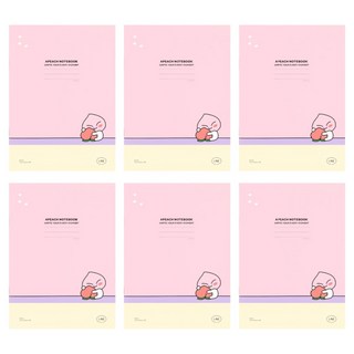 KAKAO FRIENDS A5筆記本, 屁桃, 6個
