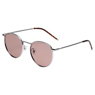 ALEGANT 銀色圓框偏光太陽眼鏡 UV400