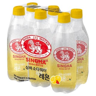 SINGHA 勝獅 檸檬蘇打水, 6個, 350ml
