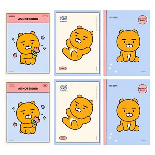 KAKAO FRIENDS A5 筆記本 3款 x 2入組, 萊恩, 1套