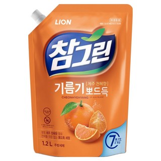 참그린 천혜향 뽀드득 주방세제 리필, 1.2L, 1개