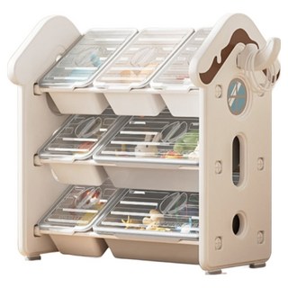 lilikoko 哩哩摳摳 A 甜點屋收納架 組合二, 3層, 玉蓮白