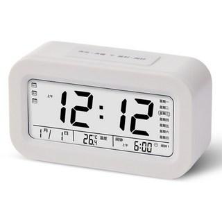 小麥購物 新升級智能鬧鐘, 白色