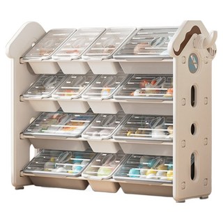 lilikoko 哩哩摳摳 A 甜點屋收納架 組合五, 4層, 玉蓮白