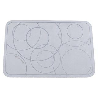 rubber anne 旅行軟式珪藻土吸水地墊 圓舞曲, 冷岩灰, 1個