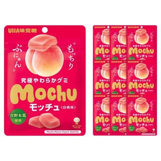 UHA 味覺糖 Mocu 水蜜桃味果凍, 10個, 45g
