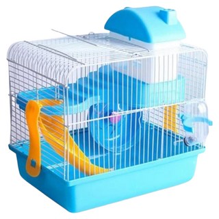 倉鼠雙層大城堡籠子, 1個, 淺藍色