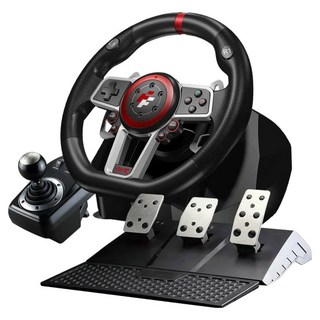 FlashFire 富雷迅 鈴鹿車神豪華版遊戲方向盤 支援XBOX/SWITCH/PC/STEAM/微軟/EPIC/PS4 附三踏版 + 排檔桿, 1個