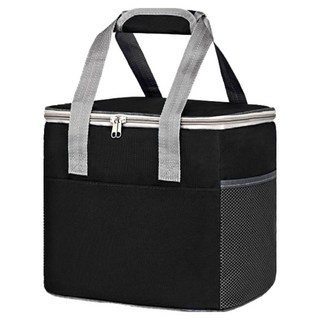 미소로운 도시락 보온 대형 보냉백, 블랙, 1개