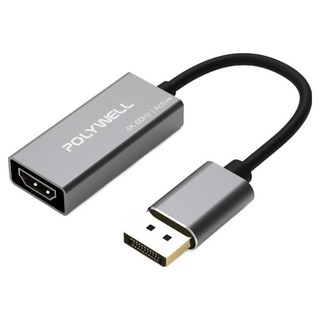 POLYWELL 寶利威爾 DP轉HDMI 訊號轉換器 公對母 4K60Hz 主動式, PW15-T04-A010, 1條