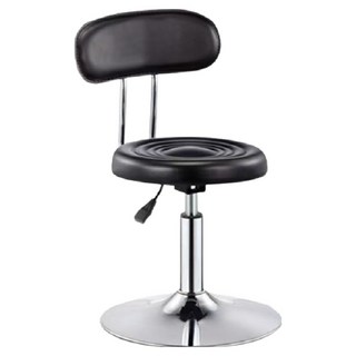 彬彬小舖 高密度海綿可升降靠背美容椅 圓盤款, 黑色, 1個