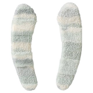 FaSoLa 日本 加厚易可絨保暖馬桶坐墊貼, 1組, 綠色條紋