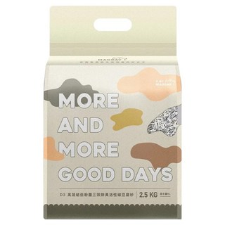 MAODAY 毛商行 D3 高凝結低粉塵三效除臭活性碳豆腐砂 1.5mm 6L, 1包, 2.5kg, 無香