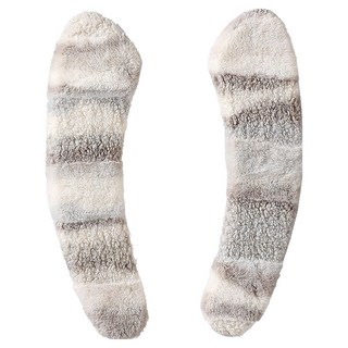 FaSoLa 日本 加厚易可絨保暖馬桶坐墊貼, 1組, 條紋 灰色