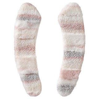 FaSoLa 日本 加厚易可絨保暖馬桶坐墊貼, 1組, 條紋 粉色