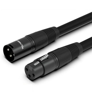 POLYWELL 寶利威爾 XLR Cannon 平衡式音源線/麥克風延長線 公對母 2m, PW15-W52-B041, 單一顏色, 1條