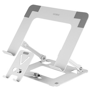 코시 쿨링 접이식 핸드폰 노트북 태블릿 듀얼 거치 2in1 멀티스탠드, 그레이, 1개