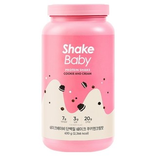 ShakeBaby 纖活蛋白奶昔粉 奶油餅乾口味, 1罐, 630g