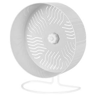 랜보어 햄스터 저소음 러닝 쳇바퀴 21cm, 화이트, 1개