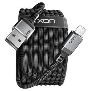 티엑스온 USB A to 마이크로 5핀 고속 충전 케이블, 1개, 블랙 + 그레이, 1.2m